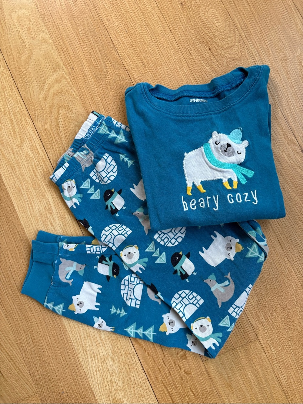 GYMBOREE Long Sleeve Bear Sleepwear Pajama Set size 7
